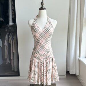 Burberry Blue Label Vintage Halter Midi Dress from Japan